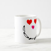 Ik hou van koffie smiley gezicht koffiemok (Voorkant rechts)