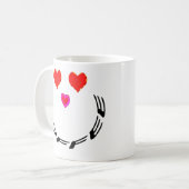 Ik hou van koffie smiley gezicht koffiemok (Voorkant links)