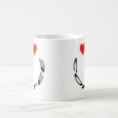 Ik hou van koffie smiley gezicht koffiemok (Center)