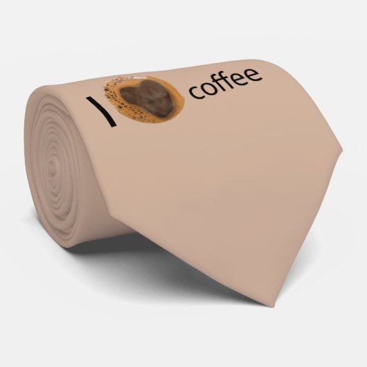 Ik hou van koffie stropdas (Opgerold)