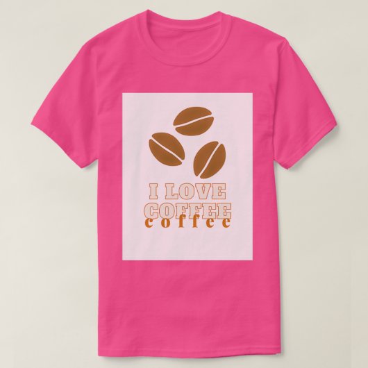 Ik hou van koffie t 2 t-shirt (Design voorkant)