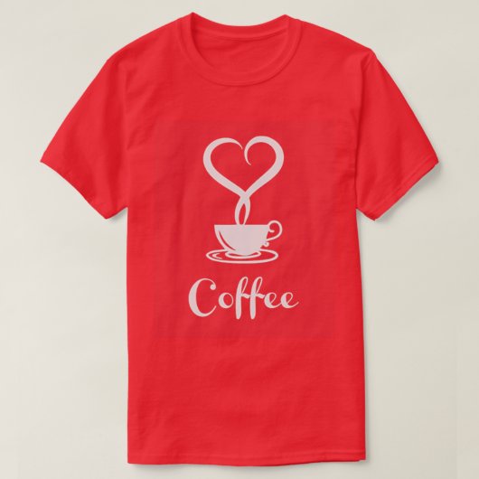 Ik hou van koffie t-shirt (Design voorkant)