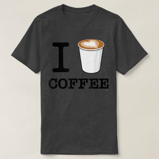 Ik hou van koffie t-shirt (Design voorkant)