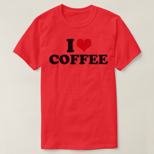 Ik hou van koffie t-shirt (Design voorkant)