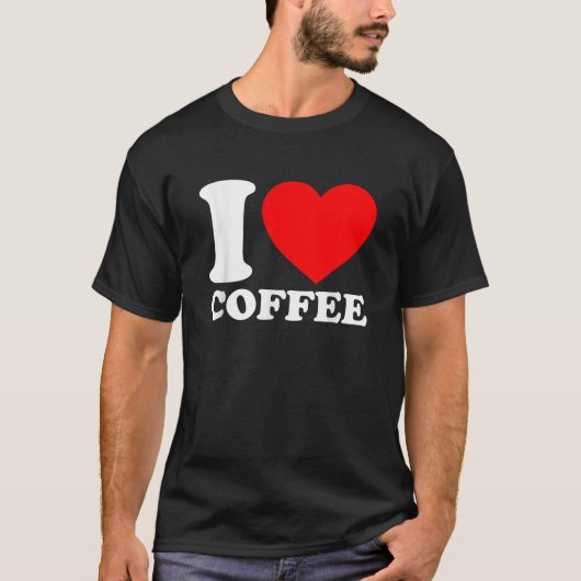 Ik Hou Van Koffie T-shirt (Voorkant)