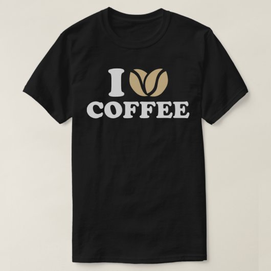 Ik hou van koffie t-shirt (Design voorkant)