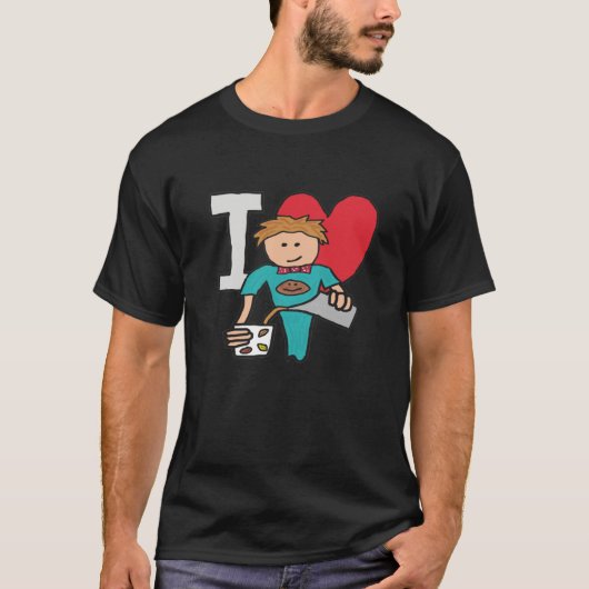 Ik hou van koffie t-shirt (Voorkant)