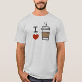 Ik hou van koffie t-shirt (Voorkant)