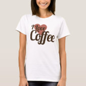 Ik hou van koffie t-shirt (Voorkant)