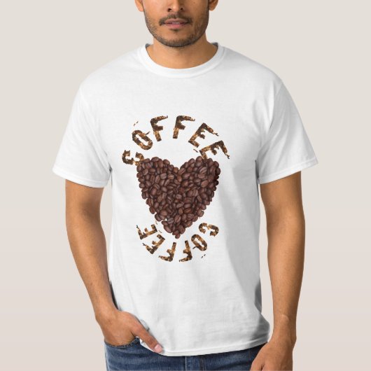 Ik hou van koffie t-shirt (Voorkant)