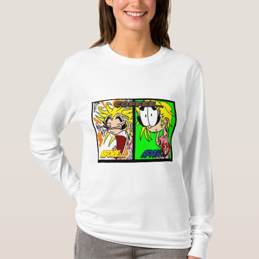 Ik hou van koffie T-shirt met lange mouwen (Voorkant)