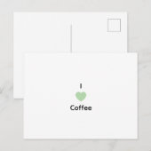 Ik hou van koffie tekst feestdagenkaart (Voorkant / Achterkant)