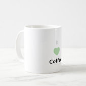 Ik hou van koffie tekst mok (Voorkant links)