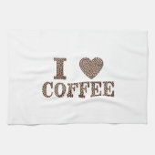 Ik hou van koffie theedoek (Horizontaal)