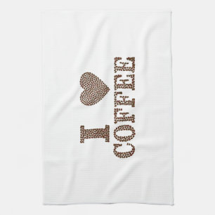 Ik hou van koffie theedoek