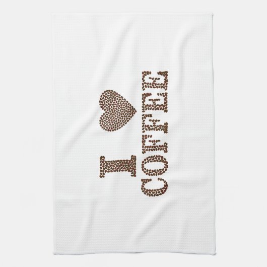 Ik hou van koffie theedoek (Verticaal)