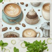 Ik hou van koffie theedoek (Gevouwen)