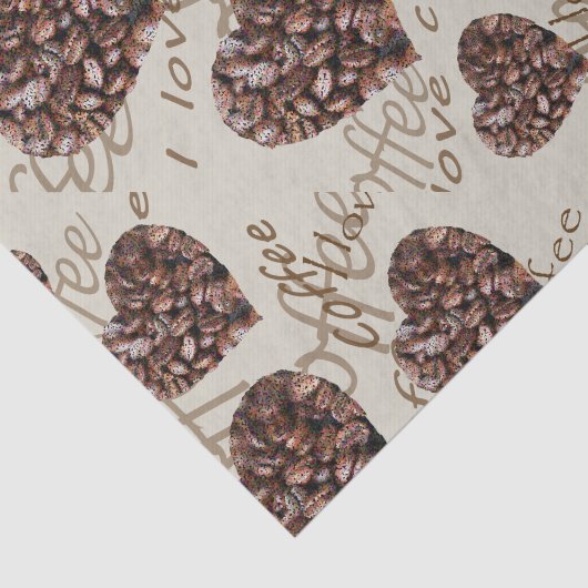 Ik hou van koffie! tissuepapier (Detail)