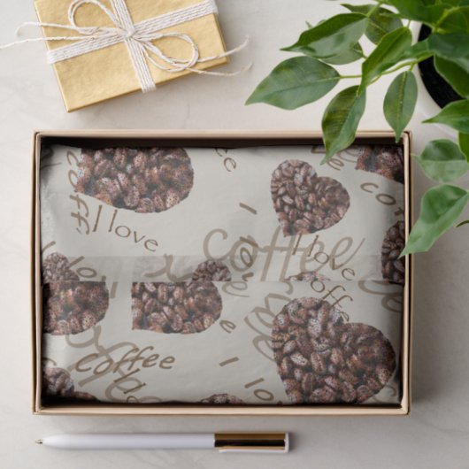 Ik hou van koffie! tissuepapier (Geschenk)