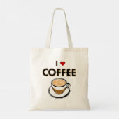 Ik hou van koffie tote bag (Achterkant)