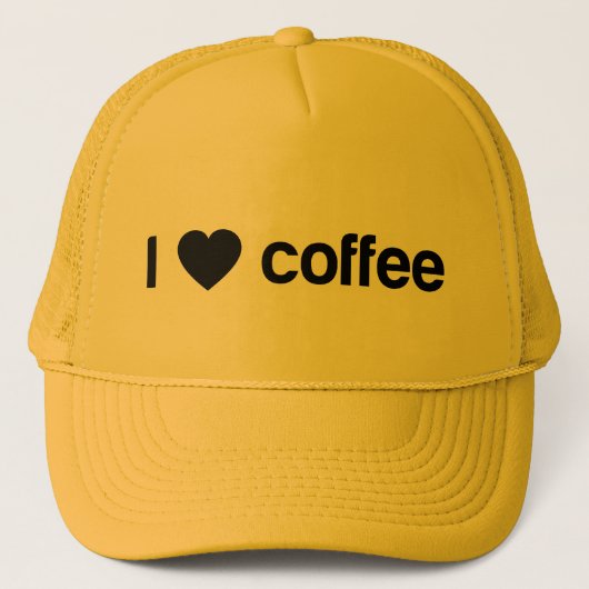 Ik hou van koffie trucker pet (Voorkant)