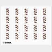 "Ik hou van koffie!" Vierkante Sticker (Vel)