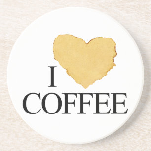 Ik hou van koffie zandsteen onderzetter