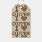 Ik hou van koffiecadeaulabels cadeaulabel (Voorkant)