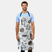 Ik hou van koffiedesign, Schattigee Barista koffie Schort (Gedragen)