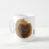 Ik hou van koffiekopje koffiemok (Voorkant links)