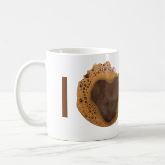 Ik hou van koffiekopje koffiemok (Links)