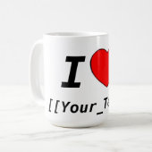 Ik hou van koffiemok (Voorkant links)