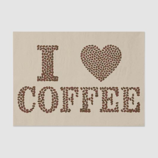 Ik hou van koffiepapier tissuepapier (Voorkant)