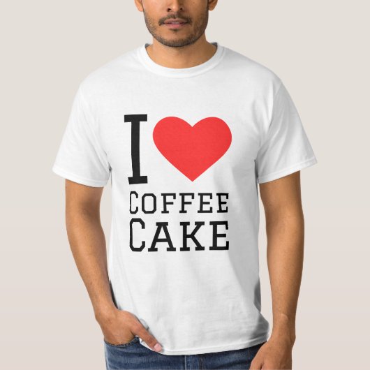 Ik hou van koffietaart t-shirt (Voorkant)