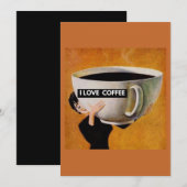 Ik hou van koffietretro aankondiging (Voorkant / Achterkant)