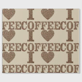 Ik hou van koffieverpakkingspapier cadeaupapier (Vlak)
