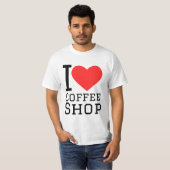Ik hou van koffiezaak t-shirt (Voorkant volledig)