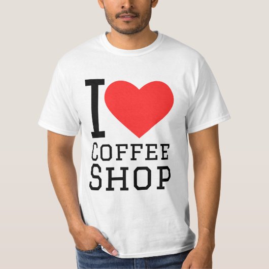 Ik hou van koffiezaak t-shirt (Voorkant)