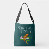 Ik hou van Koi. Crossbody Tas (Voorkant)