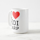 Ik hou van koi karpers koffiemok (Voorkant links)
