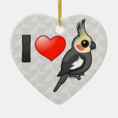 Ik hou van kokatiels keramisch ornament (Voorkant)