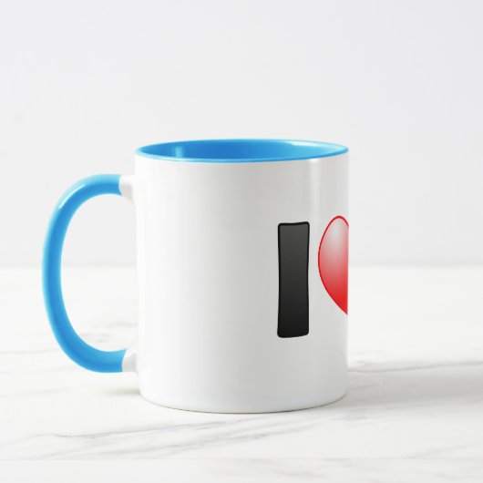 Ik hou van kokatiels mok (Links)