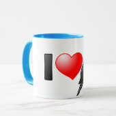 Ik hou van kokatiels mok (Voorkant links)