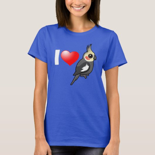 Ik hou van kokatiels t-shirt (Voorkant)