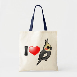 Ik hou van kokatiels tote bag
