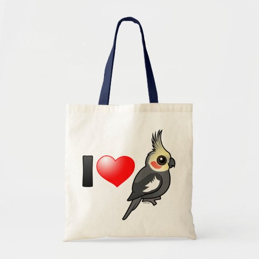 Ik hou van kokatiels tote bag (Voorkant)