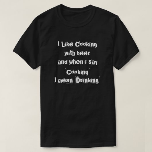 Ik hou van koken met "Beer" T-shirt (Design voorkant)