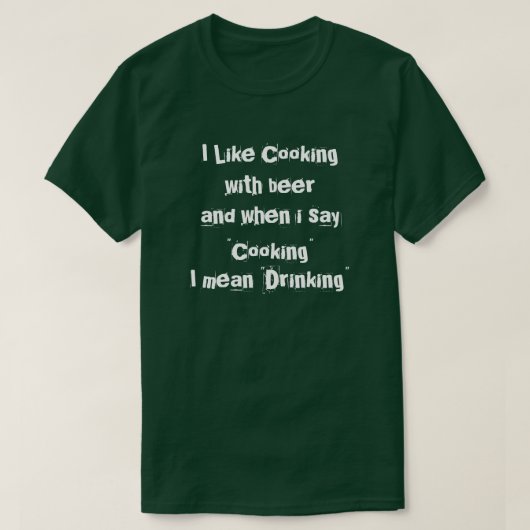 Ik hou van koken met "Beer" T-shirt (Design voorkant)