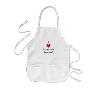 Ik hou van koken met oma Apron Kinder Schort