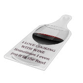 "Ik hou van koken met wijn" snijbord Snijplank (Hoek)